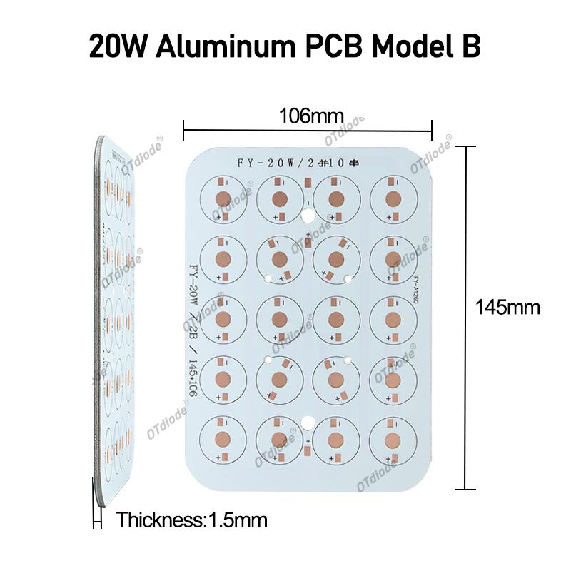 LEDアルミベースプレートPCB基板対応1W 3W 5W 3 - Jewelry Making Board のレビューと価格