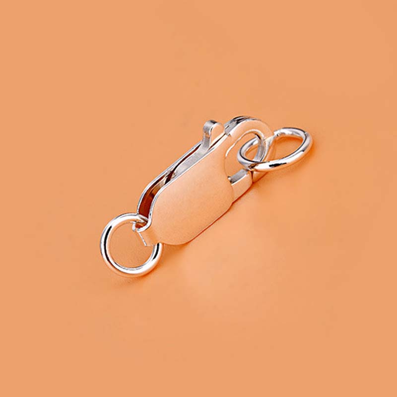 本物の純粋なソリッド925スターリングシルバーロブスタークラ - Lobster Clasp Silver のレビューと価格
