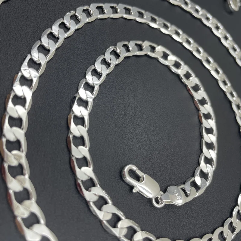 メンズ 925 スターリングシルバーネックレス 2/4/6/ - Lobster Clasp Silver のレビューと価格