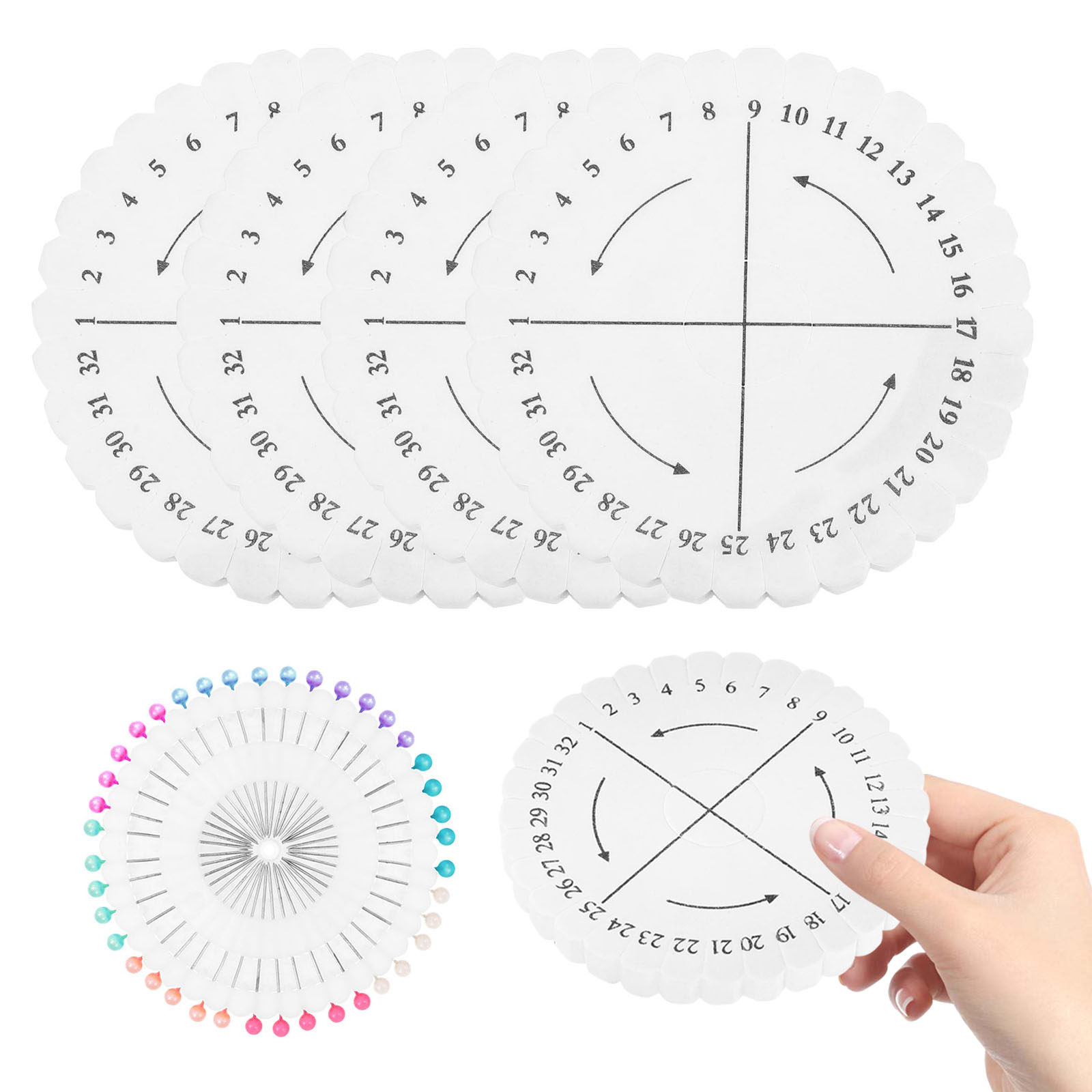 1セットの組紐用円盤型ボード。位置決めピン付きで、手作りのブ - Jewelry Making Board のレビューと価格