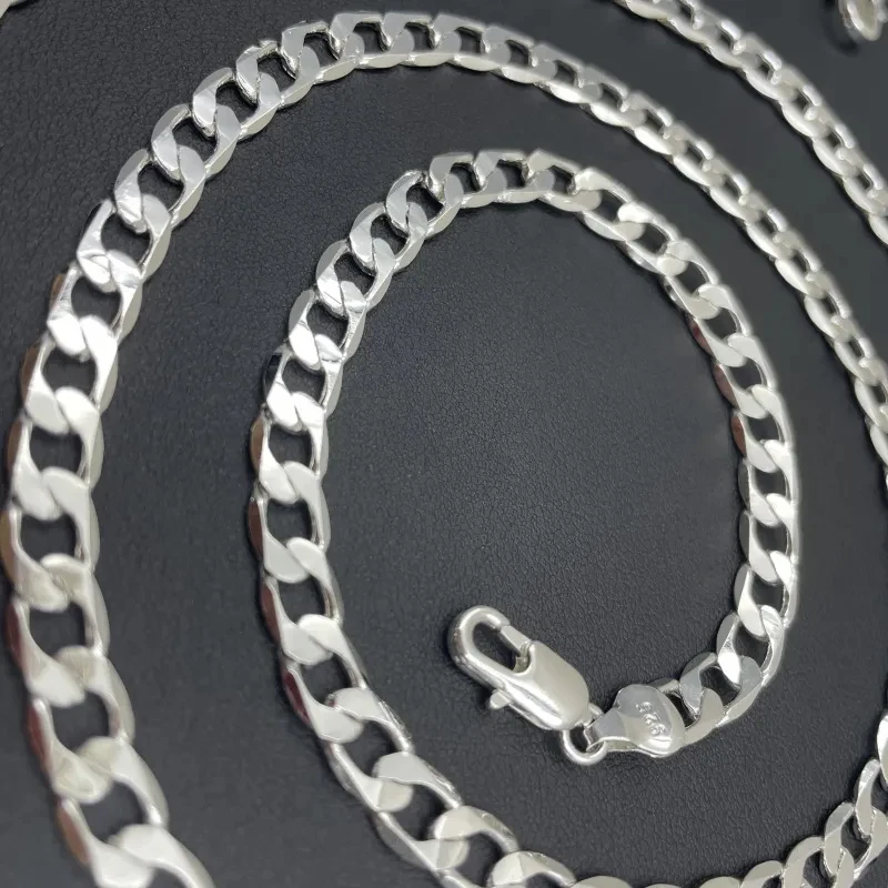 メンズ 925 スターリングシルバーネックレス 2/4/6/ - Lobster Clasp Silver のレビューと価格